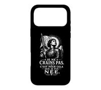 Jeanne d'arc I Am Not Afraid. I Was Born for This. Gravure sur Bois Coque pour iPhone 17 Pro Max