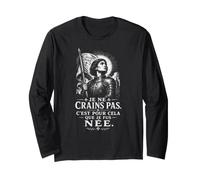 Jeanne d'arc I Am Not Afraid. I Was Born for This. Gravure sur Bois Manche Longue