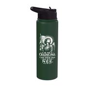 Jeanne d'Arc I Am Not Afraid. I Was Born For This. Gravure sur bois Stainless Steel Insulated Water Bottle