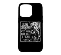 Jeanne d'arc Woodcut I Am Not Afraid. I Was Born for This. Coque pour iPhone 15 Pro Max