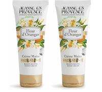 JEANNE EN PROVENCE - Crème pour les mains - Fleur d'Oranger - Nourrit, Parfume & Adoucit - Pour peaux sèches - 95% d'Ingrédients d'origine naturelle - Fabriqué en France à Grasse - 75 ml (Lot de 2)