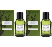 JEANNE EN PROVENCE - Eau De Toilette Homme - Parfum Lavande Et Vétiver - Ingrédients D'Origine Naturelle - Fabriqué En France - Flacon 100 ml (Lot de 2)