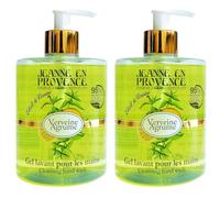 JEANNE EN PROVENCE - Gel Lavant Mains - Parfum Verveine Agrumes - 90% D'Ingrédients D'Origine Naturelle - Fabriqué En France - Flacon 500 ml (Lot de 2)