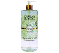 JEANNE EN PROVENCE - Gel lavant pour les Mains - Parfum Jasmin Secret - Flacon Pompe 1l - 95% d'Ingrédients d'Origine Naturelle - Fabriqué en France à Grasse