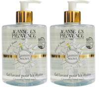 JEANNE EN PROVENCE - Gel Lavant pour les Mains - Parfum Jasmin Secret - Flacon Pompe 500 ml - 95% d'Ingrédients d'Origine Naturelle - Fabriqué en France à Grasse (Lot de 2)