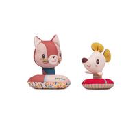 Lilliputiens Set de 2 bouées de bain Jeanne et sa souris Rose/Rouge/Jaune TU