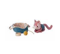Lilliputiens Jeanne Cat With Basket Teddy Rose