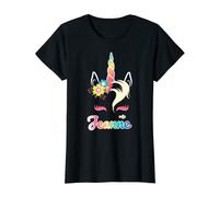 Jeanne - Licorne arc-en-ciel - Cadeau personnalisé pour filles T-Shirt