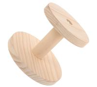 Jeannette de Repassage Ronde en Bois Beige, Support Stable Compact | Surface Lisse, Base Épaisse, Housse Incluse, pour Chemises, Atelier de Couture, Chambre