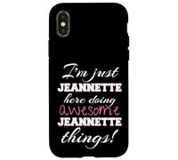 Jeannette Here Doing Awesome Jeannette Things Prénom Coque pour iPhone X/XS