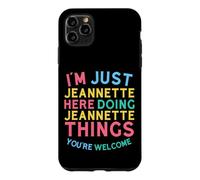Jeannette Here Doing Jeannette Things Funny Jeannette Name Coque pour iPhone 11 Pro Max