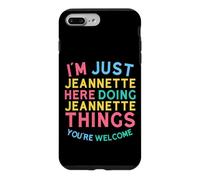 Jeannette Here Doing Jeannette Things Funny Jeannette Name Coque pour iPhone 7 Plus/8 Plus