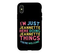 Jeannette Here Doing Jeannette Things Funny Jeannette Name Coque pour iPhone X/XS