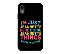 Jeannette Here Doing Jeannette Things Funny Jeannette Name Coque pour iPhone XR
