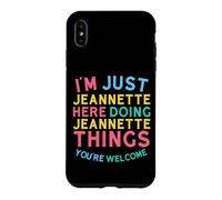 Jeannette Here Doing Jeannette Things Funny Jeannette Name Coque pour iPhone XS Max