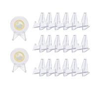 Jeanny 20 Pièces Monnaie Présentoir Mini Chevalet en Acrylique Transparent Chevalet Pieces Monnaie Support D'affichage Multifonction pour Les Pièces Défi Médailles Badges