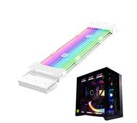 Jeanny Rallonge Câble PC RGB Câble ATX RGB 24 Pin Câble ATX 24 Broches Câble d'alimentation RGB Câble d'alimentation PC RGB Câble D'extension d'alimentation RGB Adressable