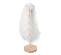 Jeanok 1pcs Long Curly Doll Wig avec un Coup Droit, une Perruque de Remplacement de Cheveux Soyeux en Douceur pour 1/4 Poupées 18,5 à 21 Cm 7,3 à 8,3 Pouces de Tête Circonférence