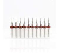 Jeanoko 10 Pièces Forets en Carbure, Lame en Acier au Tungstène de 0,8 Mm, Jeu de Micro-forets de Gravure de PCB CNC pour Circuits Imprimés, Plastiques en Bois et Métaux Mous