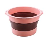 Jeanoko Baignoire Pliable pour les Pieds, Baignoire en Plastique avec Point D'acupuncture de Massage, Seau Pliable pour Voyage, Dortoir, Camping-car, Appartement, Petite Salle de (Rose)
