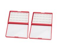 Jeanoko Boîte de Palette D'aquarelle Compacte Portable Facile à Nettoyer pour les Artistes Kit D'aquarelle de Poche Mini Boîte de Palette pour Débutants, 2 Pièces pour Artistes en Voyage (plastique 2)