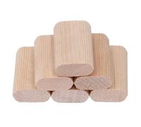 Jeanoko Bouchon de Cheville en Bois, 50 Pièces, Blocs Solides en Hêtre, Conception Compacte pour les Projets D'épissure de Meubles (6 * 20 * 40MM)