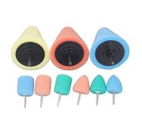 Jeanoko Boule de Polissage en Métal Cône de Polissage pour L'entretien des Roues Automobiles, Tampons de en éponge Réutilisables pour les Zones Difficiles D'accès, Ensemble de 9 Pièces pour les