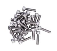 Jeanoko Boulons à Vis M6, Résistant à la Corrosion, Jeu de Capuchons à Douille Hexagonale pour la Réparation de Meubles, 30 Pièces en Acier Inoxydable 304 (Mch*25)