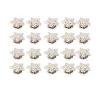 Jeanoko Bouton de Goujon en métal argenté 20 pièces en Forme d'étoile Bouton à vis Rivets pour vêtements en Cuir Artisanat(Flat Silver)