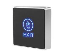 Jeanoko Bouton de Sortie de Porte, Interrupteur de Sortie Tactile, Contrôle D'accès par Bouton Poussoir, Lumière Bleue DC12V pour Système de Contrôle D'accès de Porte