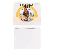 Jeanoko Calendrier 2023 Cat Butt, Calendrier de Bureau Amusant avec des Images Uniques, Décoratif pour le Bureau ou la Maison, Papier de 12 Mois