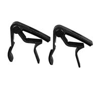 Jeanoko Capodastre de Guitare électrique, Conception en Bois Durable avec Coussinets en Caoutchouc pour une Utilisation Polyvalente D'instruments, Kit de 2 Pièces (Noire)