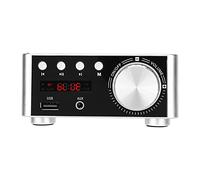 Jeanoko Carte D'amplificateur Numérique HIFI Bluetooth 5.0, Lecteur de Carte Mémoire Stéréo 50W X 2, Son Haute fidélité pour les Amateurs D'amplificateurs Audio (Argent)