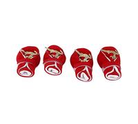 Jeanoko Chaussures de Noël pour Chien, Bottes Chaudes et Confortables pour Petits et Moyens Chiens, Ensemble de 4 Pièces en Faux Daim Durable (XL)