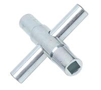 Jeanoko Clé Sillcock à 4 Voies, 4 en 1 Robinet D'eau Tap Cross Key Tool Manuel Outil de clé de Salle de Bain pour les Plombiers électriciens