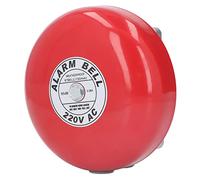 Jeanoko Cloche D'alarme Incendie électrique en Métal 6 "95db 220V, Son Clair, Travail Stable pour Maison, Hôtel, Bateau, Rouge