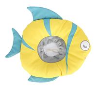 Jeanoko Collier de Récupération pour Chat, Réglable, Souple et étanche, en Forme de Poisson, Cône pour Le Confort Post-opératoire, 1 unité (M)