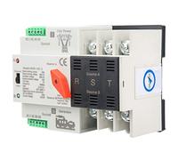 Jeanoko Commutateur de Transfert Automatique Double Puissance 3P 100A, avec 2 Relais Indépendants pour les Installations de Type Rail Domestique