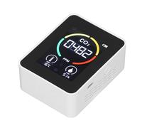 Jeanoko Détecteur de CO2 à Semi-conducteur, Moniteur de qualité de L'air, Capteur de Température et d'humidité, Détection Rapide avec Valeur Stable, pour la Plantation Agricole (Blanc)