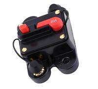 Jeanoko Disjoncteur DC12V, Fusible Réarmable Durable pour Audio Stéréo pour Voitures, Bateaux et Vélos, fabriqué en Alliage, Facile à Utiliser pour la Protection des Appareils Ménagers (80A)