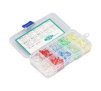 Jeanoko Ensemble de 300 Diodes électroluminescentes LED de Couleurs Vives pour L'industrie, Résistant à la Chaleur, Kit Assorti de Circuits LED pour Projets de Bricolage, Expériences Scientifiques