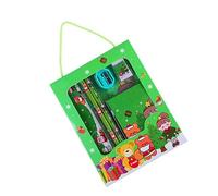 Jeanoko Ensemble de Papeterie de Noël, Gomme à Crayon de Dessin animé Exquis, Taille-crayon, Bloc-notes pour Enfants, Matière Plastique