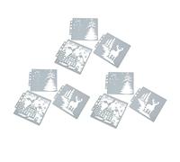 Jeanoko Ensemble de Pochoirs de Noël de 9 Modèles Mignons pour L'artisanat de Bricolage et le Scrapbooking en PET Sûr