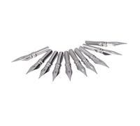 Jeanoko Ensemble de Remplacement de Plumes de Calligraphie, Pointe Métallique Flexible pour Outils Artistiques et Projets de Calligraphie, 10 Plumes Durables avec Boîte de Rangement (Hu Alan pointe