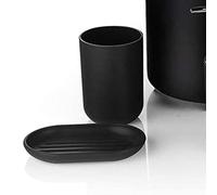 Jeanoko Ensemble de Salle de Bain Moderne Noir, Matériau ABS Résistant à l'usure et aux Rayures, pour Usage Domestique et Hôtelier