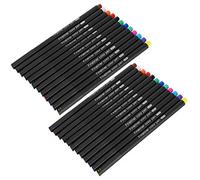 Jeanoko Ensemble de Stylos à Dessin de Lignes Colorées à Pointe Fine, Marqueurs Durables pour la Peinture, les Bandes Dessinées, les Graffitis, 24 Pièces pour Planificateur de Journal, Agenda