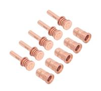 Jeanoko Ensemble D'électrodes de Buse de DéCoupe avec Buses en Laiton pour PMX 30AIR, 5 électrodes 420132, 5 Buses 420134, Installation Facile pour une Coupe Propre, pour les Amateurs de Bricolage