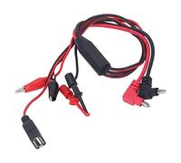 Jeanoko Fil de Test à Pince avec PVC Résistant pour une Transmission Rapide Ligne Dinterface Dalimentation pour les Amateurs Délectronique 2 Pièces Fiche Banane au Fil de Test à Pince pour les