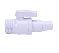 Jeanoko Filtre de Piscine Robinet à Bille 2 Voies Contrôle Efficace du Débit pour Filtre 1,5 Pouces MIPx1,5 Pouces-1,25 Pouces Vanne D'arrêt pour Piscine Hors Sol Matériau ABS de qualité Supérieure