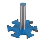 Jeanoko Fraise de surfaçage Mèche de toupie à 6 cannelures en carbure de Haute résistance Outils CNC pour fraiseuse/rogneuse électrique(12mm Handle)